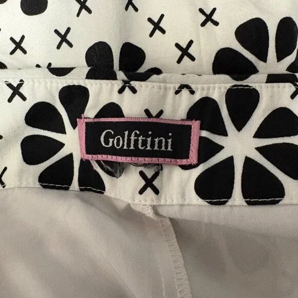 Golftini Skort Womens Sz Large Black White Floral The Masters Golf Tennis Sporty - Picture 4 of 7